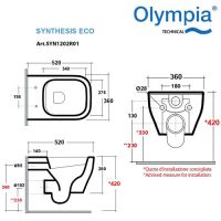 схема подвесного унитаза Olympia Synthesis Eco SYNSETR23