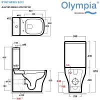 схема унитаза с бачком Olympia Synthesis Eco