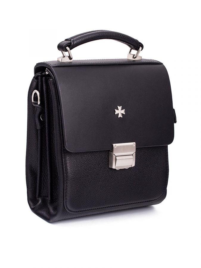 Кожаная мужская сумка-планшет NarVin 9444-N.Polo Black
