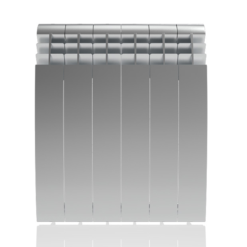 Настенный электрический радиатор отопления РЭБ 12 секций х 500, серебристый
