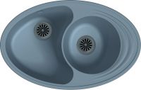 Врезная кухонная мойка Ewigstein Elegant W90KF 82х52см