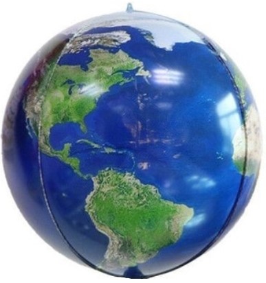 Глобус Планета Земля 3d сфера шар фольгированный с гелием