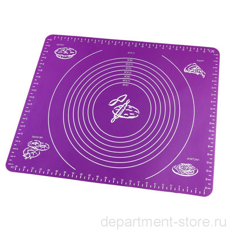 Коврик силиконовый для раскатки теста и выпечки (50 х 40 см), цвет Фиолетовый