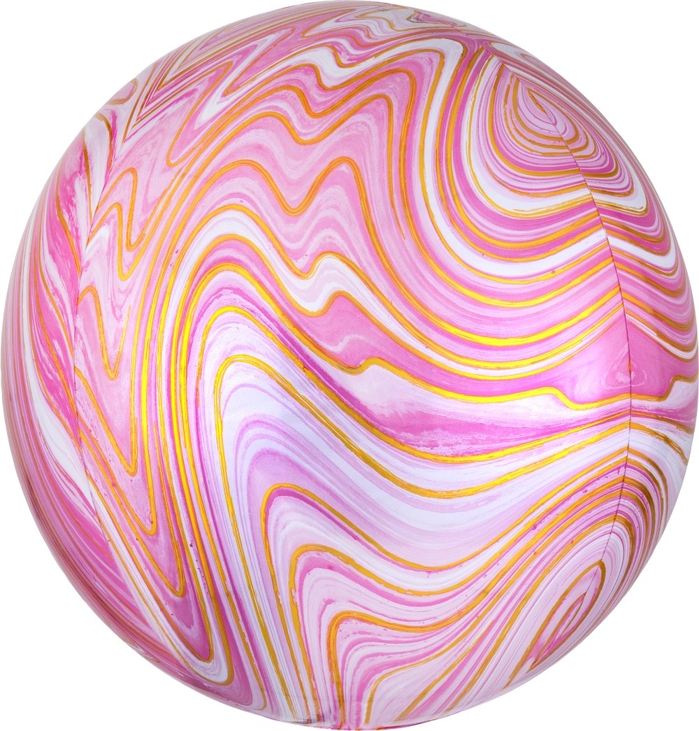 Розовая сфера 3d Золотая Нить шар фольгированный с гелием