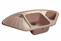 Угловая мраморная мойка GranFest Corner GF-C1040E Светло-розовый