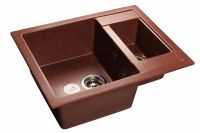 Мраморная мойка GranFest Quadro GF-Q610K Красный марс