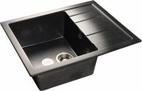 Мраморная мойка GranFest Quadro GF-Q650L Черный
