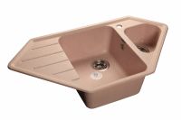 Мраморная мойка GranFest Corner GF-C950E Светло-розовый