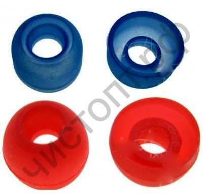 Вкладыши для вакуум. наушников силик. 2пары, красные/синие TD-08 ( цена за упак. 10 пар )