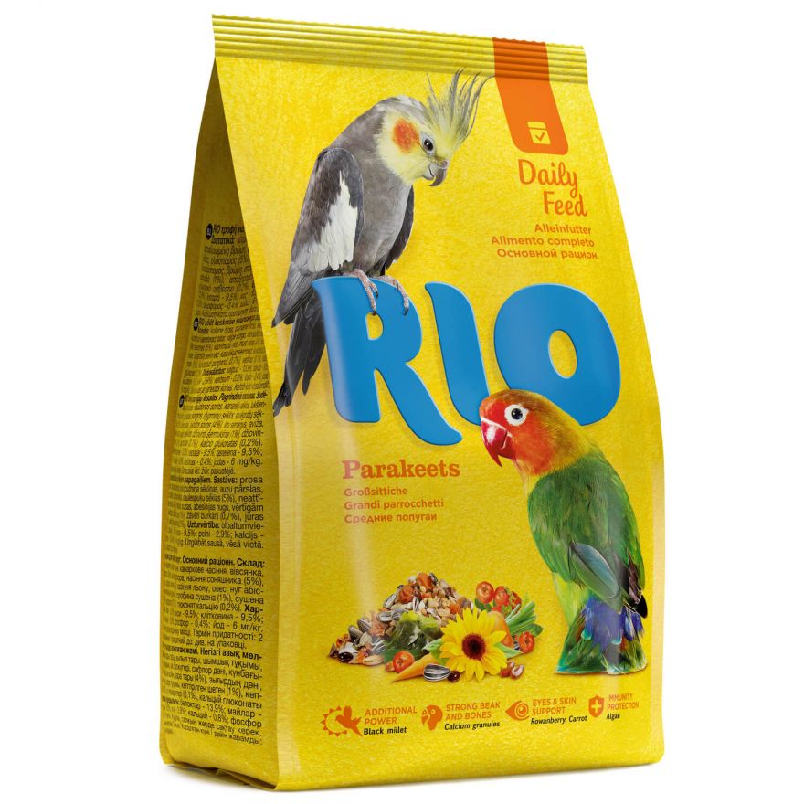 Корм для средних попугаев "RIO" (основной рацион), 1кг