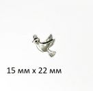 фото кулон подвеска голубь ШМ20-Птичка1 (серебро)