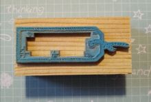 штамп ТЕГ на деревянной основе материал резина  размер 37*15 мм
