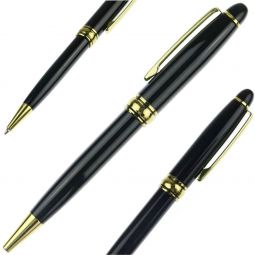 черные ручки с золотистым деталями