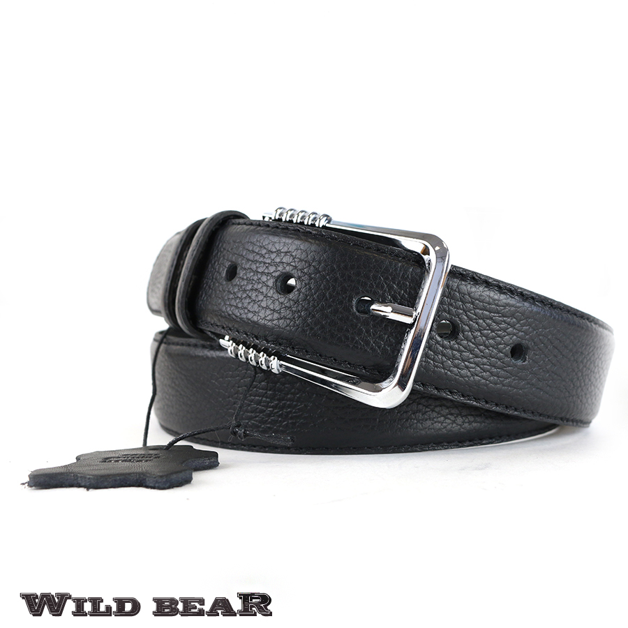 Ремень WILD BEAR RM-032m Black (в кожаном чехле)