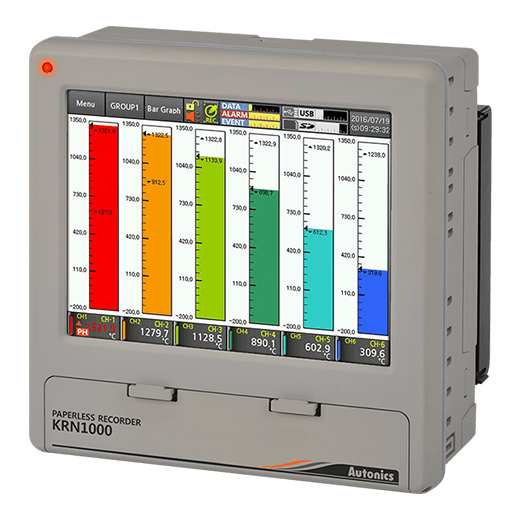 KRN1000-0401-0S  Серия KRN1000 Безбумажные регистраторы технологических процессов с сенсорным ЖК-экраном