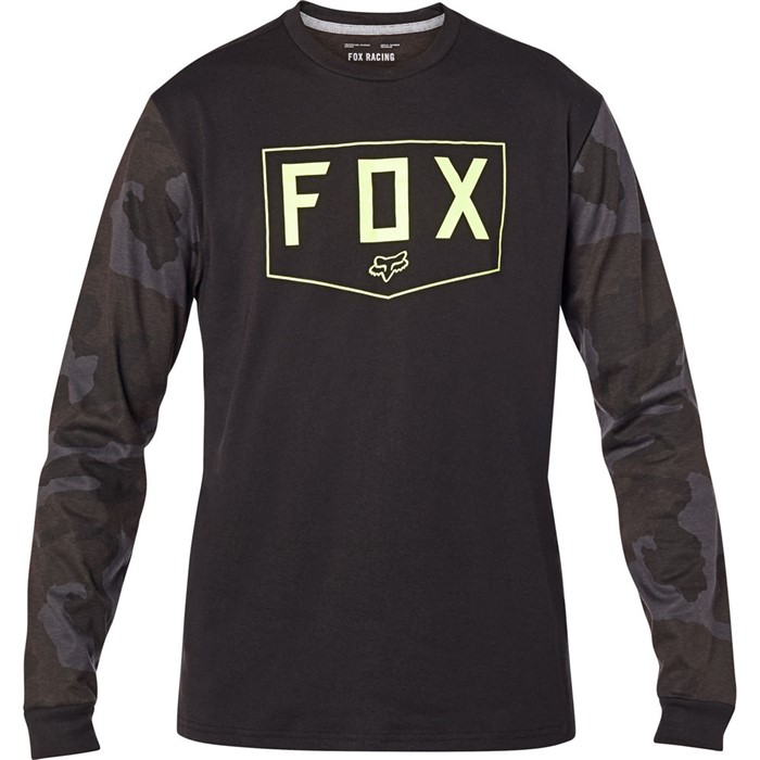 Fox Shield LS Tech Tee Black Camo футболка