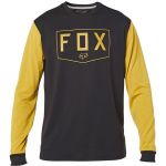 Fox Shield LS Tech Tee Black/Yellow футболка