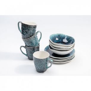 Набор посуды Mustique, коллекция "Мюстик", количество предметов 12 21*10*10, Керамика, Синий