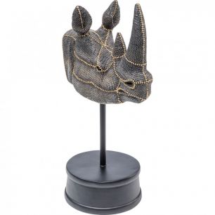 Предмет декоративный Head Rhino, коллекция "Голова носорога" 23*41*17, Полирезин, Серый