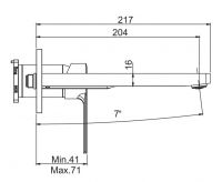 Настенный смеситель для раковины Fima - carlo frattini Mast F3141NLX8 схема 2