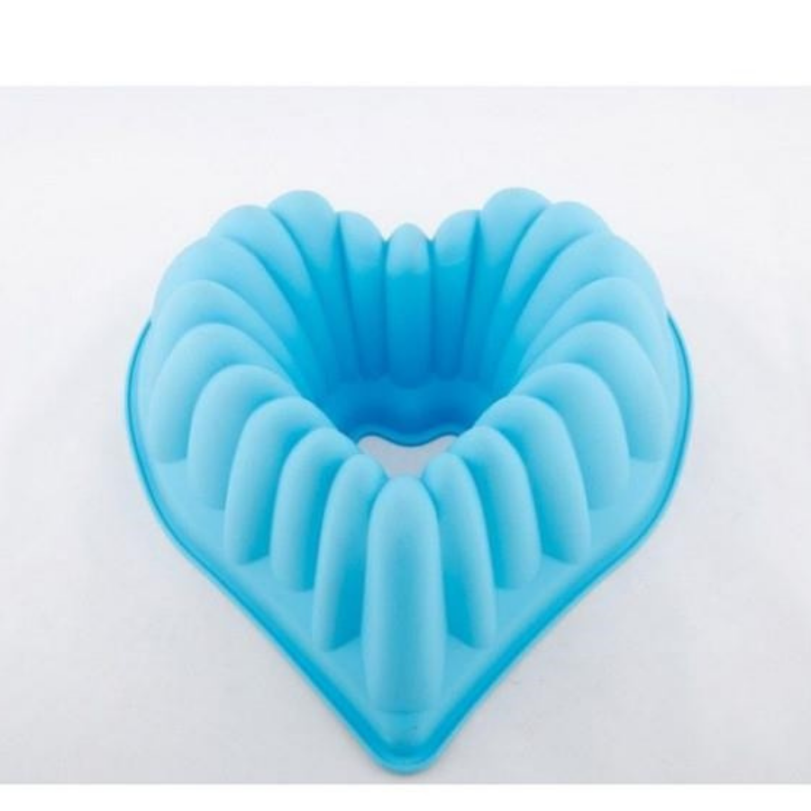 Силиконовая (15х15х6см) форма для выпечки кексов в форме сердца