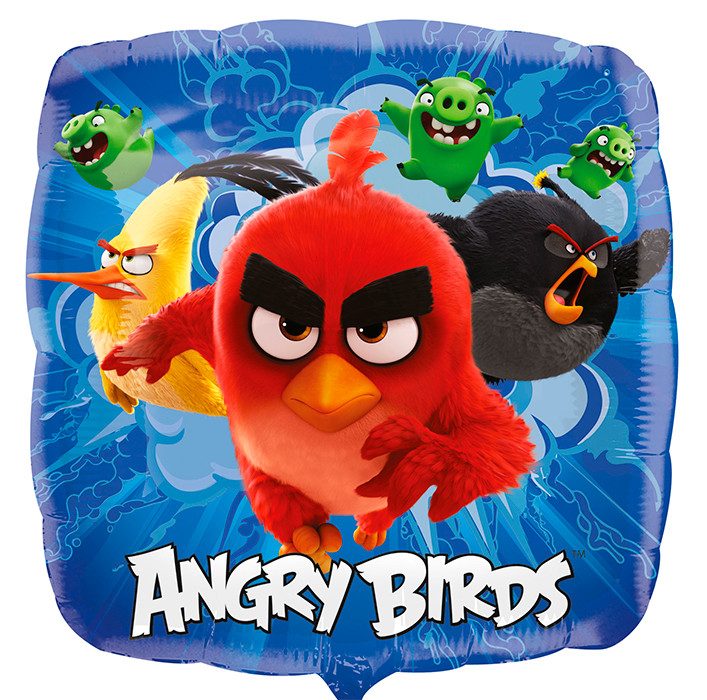 Angry Birds квадратный шар фольгированный с гелием