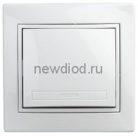 1-101-01 Intro Выключатель, 10А-250В, IP20, СУ, Plano, белый (10/200/2400)