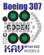 Окрасочная маска для модели Boeing 307 производства Roden (Маска для окраски остекления кабины и шас