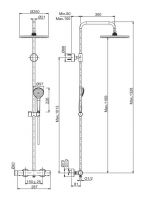 Душевая стойка с тропическим душем Fima - carlo frattini Wellness F4925/RP251 схема 1
