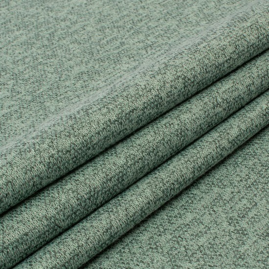 Лоскут трикотажной ткани - Сандра меланж фисташковый 50х37 см