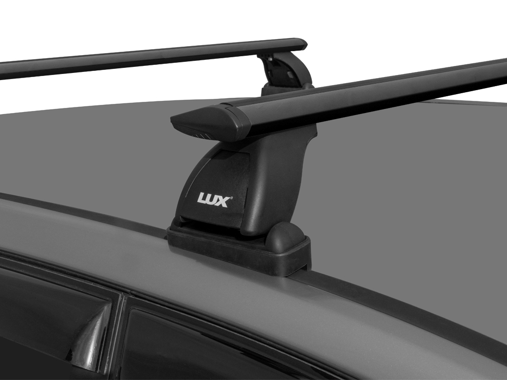 Багажник на крышу Opel Meriva B 2010-..., Lux, черные крыловидные дуги