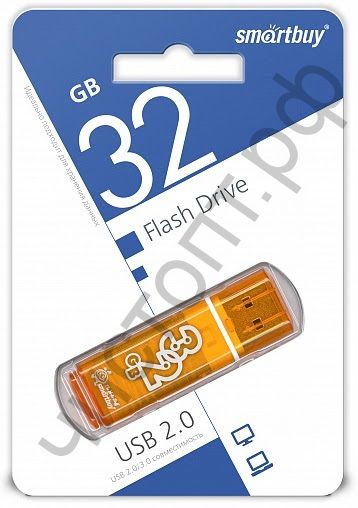 флэш-карта Smartbuy 32GB Glossy series Orange