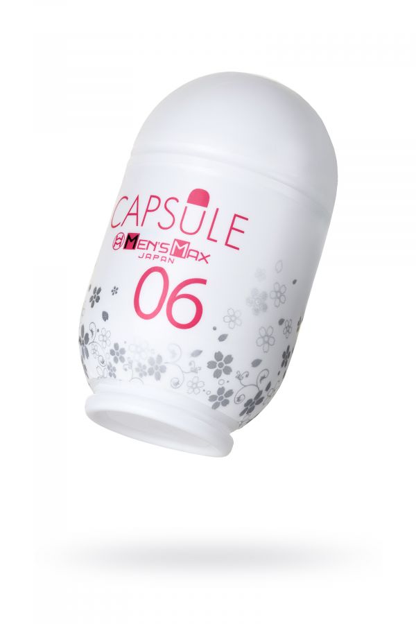Мастурбатор нереалистичный,  CAPSULE 06, Sakura, MensMax, TPE, белый, 8 см