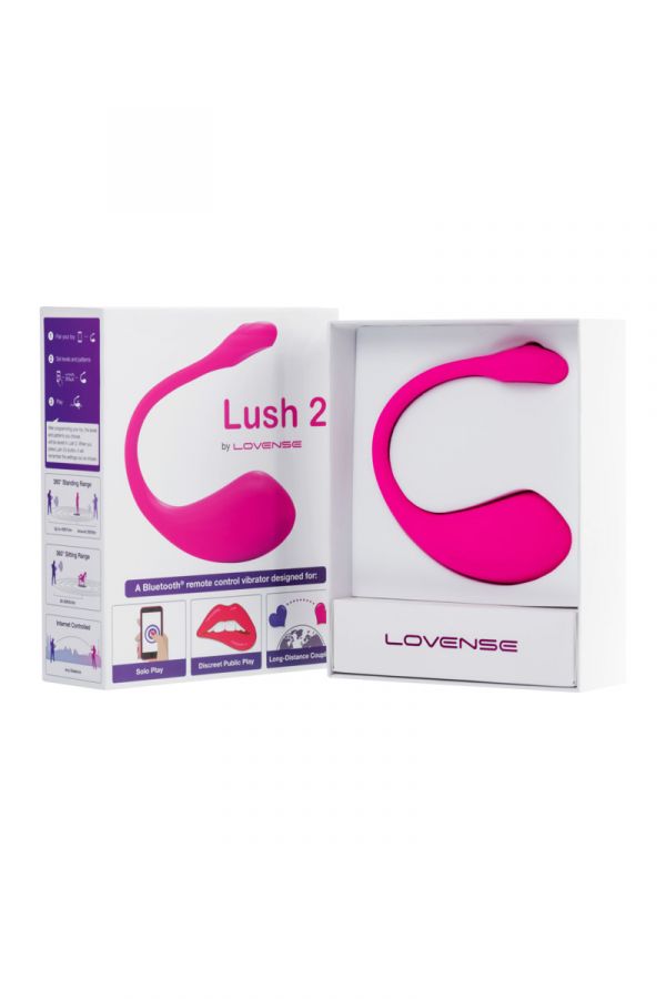 Виброяйцо Lovense Lush 2, силикон, розовый,18 см