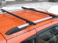 Багажник на рейлинги (эконом) на Лада Гранта / Лада Калина универсал, Евродеталь, стальные дуги