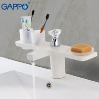 Белый смеситель для раковины Gappo G1096-8