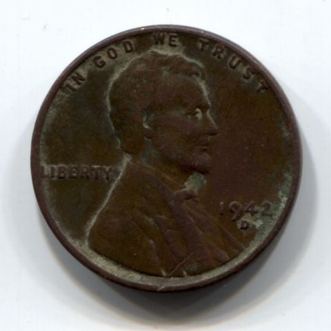 1 цент 1942 США D