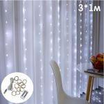 Огонек OG-LDG10 гирлянда-штора LED (3х1м,100 ламп,белая-холодная)
