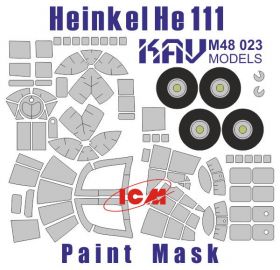 Окрасочная маска на остекление He-111 (ICM 48261)