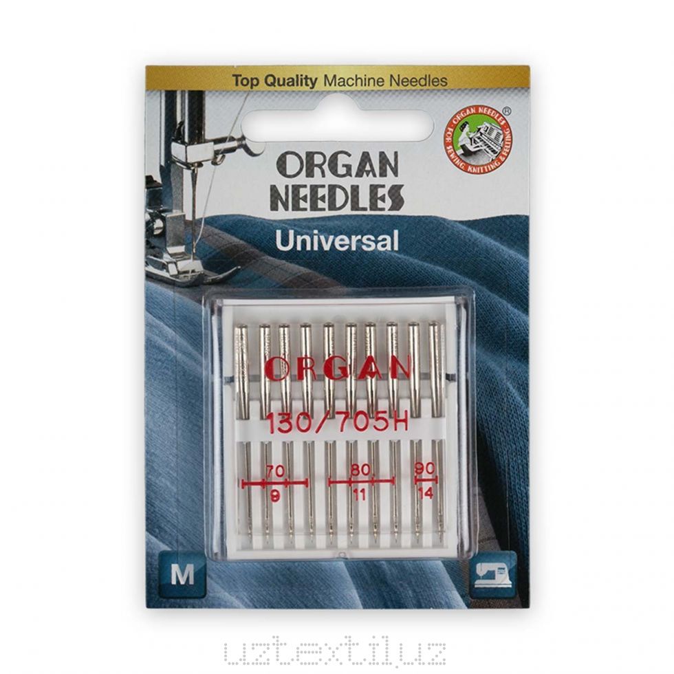 Иглы Бытовые Organ 130/750H HAx1 в Блистере набор от №70 до №90 (10 штук)