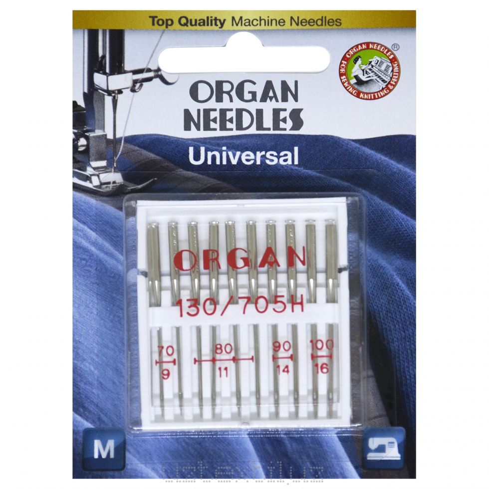 Иглы Бытовые Organ 130/750H HAx1 в Блистере набор от №70 до №100 ( 10 штук)