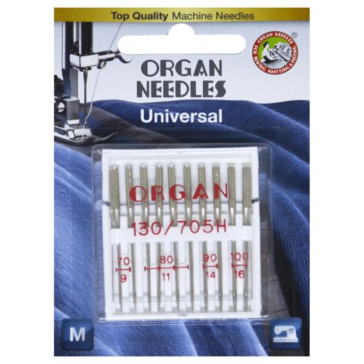 Иглы Бытовые Organ 130/750H HAx1 в Блистере набор от №70 до №100 ( 10 штук)