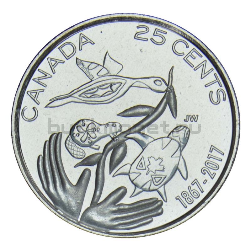 25 центов 2017 Канада Надежда на зелёное будущее (150 лет Конфедерации Канады)