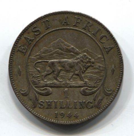 1 шиллинг 1944 Восточная Африка XF серебро