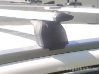 Багажник на крышу Peugeot 3008 2016-..., Lux, крыловидные дуги на интегрированные рейлинги