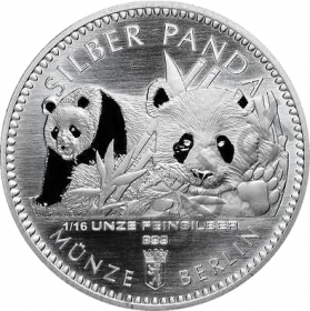 Германия 2016 Серебряная Панда серебро 1/16 унции Oz