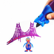 3D ручка Creative Drawing Pen, цвет фиолетовый - это современное устройство для взрослых и детей, позволяющее рисовать объемные картины и 3D объекты. 