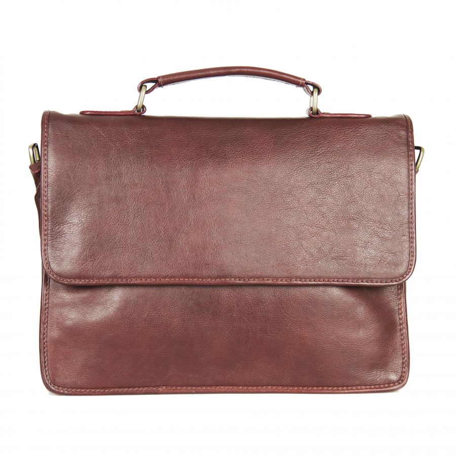 Кожаная женская деловая сумка-портфель HIDESIGN Lisa Red