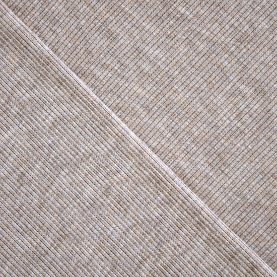 Лоскут трикотажной ткани кашкорсе Бежевый меланж 50*27 см.