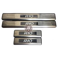 Накладки на пороги Kia Rio (с подсветкой)